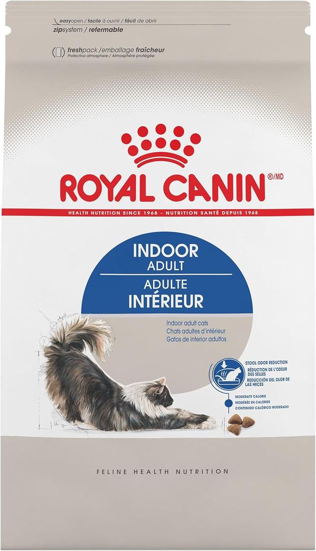 Royal Canin Feline Health Nutrition Indoor Adult Dry Cat Food, 7 lb Bag (EXP 07/23/26)