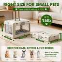 Collapsible Small Dog Crate, Hard-Sided Foldable Cat Carrier, Hard-sided collapsible crate with ABS construction for cats, kittens and tiny dogs up to 15 lb. Product Dimensions 19"L x 11"W x 11"H