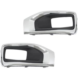 NewYall Chrome Front Left and Right Fog Light Trim Cover for GMC Yukon/Yukon XL Sport Utility 2015-2020