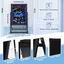 Hosim Standing A-Frame LED Message Writing Board 28x 20", Neon Signs Chalkboard Menu Board, 16 Colors Light Board, LED Drawing Sign Board, LED Note Board with Colors for Christmas Light Up Sign