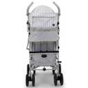 babyGap Classic Stroller - Lightweight Stroller with Recline, Compact Fold & Removable Parent Organizer - Made with Sustainable Materials, Grey Stripes