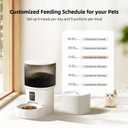 Automatic Cat Feeder, Relihom 4L Auto Cat Feeder Dry Food Dispenser, Electric Pet Feeder Dual Power Supply, Programmable Pet Feeder Timed 1-6 Meals Per Day, 1-9 Portion