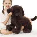 MaoGoLan 24" Giant Chocolate Lab Stuffed Animal, Adorable and Cuddly Large Labrador Dog Plush,Stuffed Puppy Throw Pillow for Puppy Lover,Kids,Adults