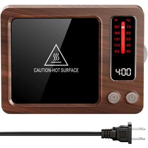 Gaiatop Coffee Mug Warmer, 36W Fast Heating, 5 Temp Settings, 0.5-9H Timer, for Water Milk Tea Cocoa, Smart Candle Warmer, Ideal Gifts for Family, Mom, Fits Most Cups - Wood