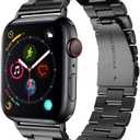 SUPOIX Compatible with Apple Watch Bands 46mm/44mm/45mm/49mm/42mm/41mm/40mm/38mm,Stainless Steel Metal Band for iwatch 11/10/9/8/7/6/5/4/SE/3/2/1/Ultra 3 2 1 for Men & Women (Space Black)