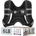 Weighted Vest for Women & Men with Reflective Stripe and Adjustable Buckle, Comfortable & Durable Rucking Vest for Walking, Running & Strength Training (40-50 lbs)