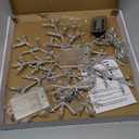 2 Pack Christmas Window Snowflake Lights, LED Hanging Decorations Iron Frame Lights, 8 Lighting Modes for Xmas Holiday Indoor Outdoor Wall Party Decor