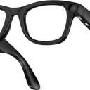 8MP Camera Glasses, AI Smart Glasses with Real-Time Translation, 32GB Storage, Max 10Hrs Playtime,12 Mins Video Rec Pertime| 2 Lens Set（Transparent&Black for Outdoor,Work,Travel, Business - Clear