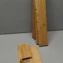 Bamboo Drawer Dividers 4PCS with Inserts, Expandable Kitchen Utensil Drawer Organizers,Adjustable drawer organizer for deep drawers Dresser Closet Underwear Storage Bedroom Bathroom Drawers(16.6"-22")