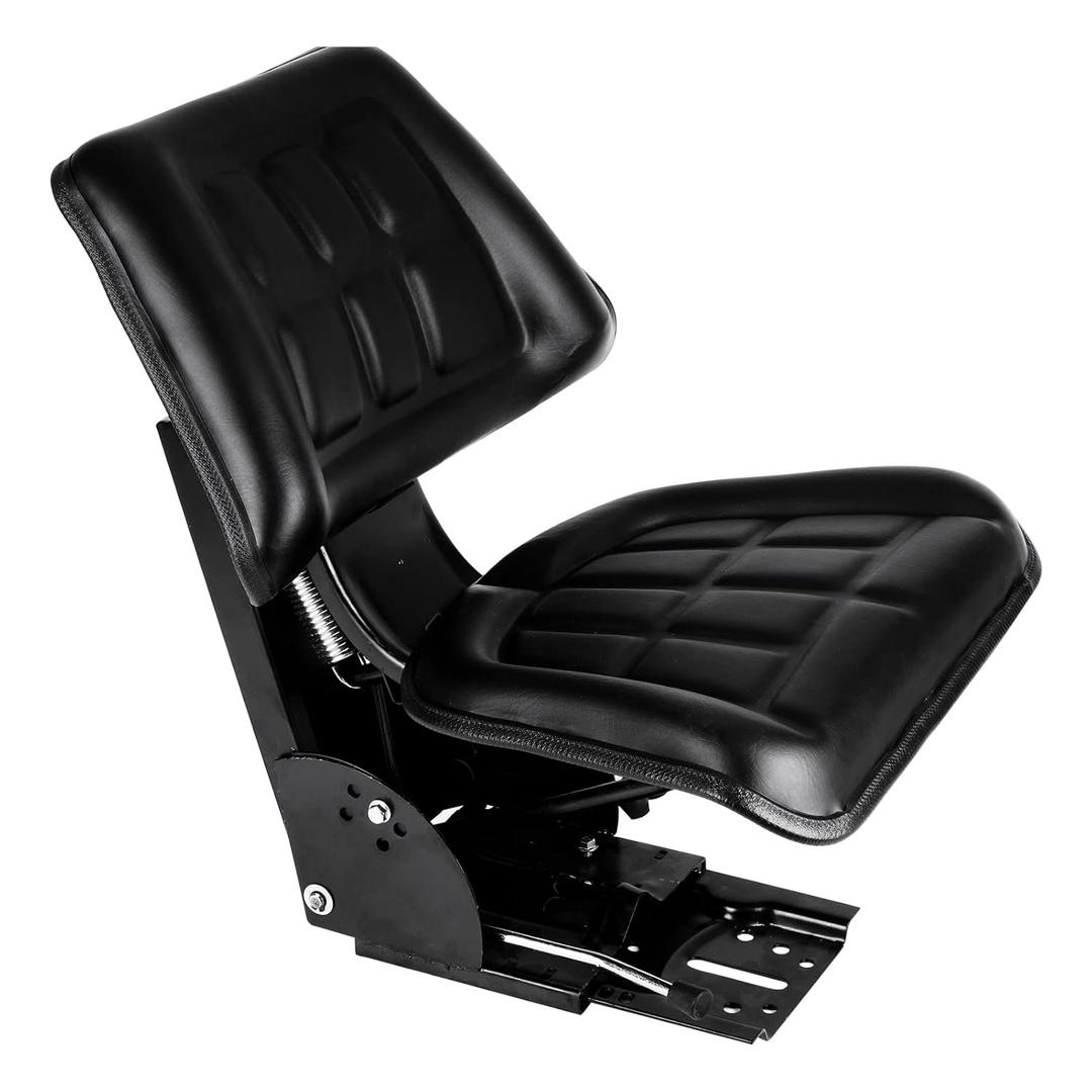 Universal Tractor Driver's Side Suspension Seat for Massey Ferguson Tractors 230, 231, 234, 234H, 234S, 235, 240, 245, 250, 254, 255, Black