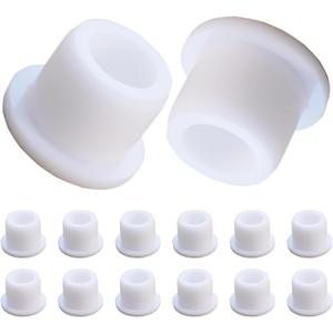 12 PCS Bathtub Jet Covers Silicone Hole Plug White Tube Plugs Waterproof Bathtub Plug Fit for 12mm Bathtub Hole
