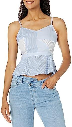 Current/Elliott Women's The Julienne Top in Ticking Stripe, Small