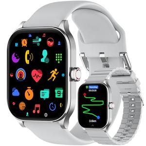 LICYAPO Smart Watch with Built-in GPS, 1.96" HD Display, Answer/Make Calls, 100+ Sport Modes, Heart Rate/Sleep/SpO2 Monitor, Fitness Activity Tracker for Android and iPhone, for Women Men (Gray)