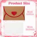 Colarr 25 Sets Mini Envelopes with Blank Cards Paper Envelopes with Heart Shaped Clasp Gift Card Holders for Wedding Birthday Bridal Shower Love Letters Greeting Card Graduation(Pink,Red)