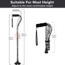 Elegant Walking Cane for Women, Foldable & Adjustable Cane for Seniors with Self-Standing Tip | Lightweight Mobility Aid for Stability & Balance Support