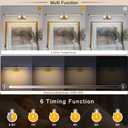 5W LED Wireless Picture Lights with Remote and Timer 23.6 Inch Rechargeable Brass Gallery Lighting Battery Operated Art Lights Over Frame Portrait, 24 Inch