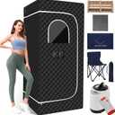 Protable Sauna for Home，(71"x32"x32") Steam Sauna Box,Personal SaunaTent with 2.6L 110v Steamer,9-Level Control,2024 New Sauna Box for Gym,Pilates,Garage