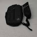 WATERFLY Crossbody Sling Backpack Sling Bag Travel Hiking Chest Bag Daypack (Black)