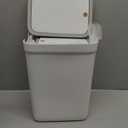 MOPALL 2 Pack Bathroom Trash Can with Lid, 3.6Gal + 2.5Gal Small Garbage Can Set with Pop-Up Lid, Slim Trash Bin Waste Basket for Toilet, Office, Bedroom, Living Room (White)