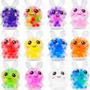 Easter Egg Fillers, 12 Pcs Mini Bunny Squishy Toys, Easter Basket Stuffers Essentials Egg Basket Fillers Gifts for Teens Adults, Bunny Stress Ball Party Favors
