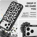 MOSNOVO for iPhone 17 Pro Max Case | Compatible with Magsafe | Military Grade 10ft Drop Tested | Camera Control | Clear Black with Clear - Black Leopard Print Design