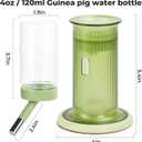 Mini&moe Hamster Water Bottle No Drip 4 oz Guinea Pig Water Bottle for Glass Tank with Stand Leak Proof Small Animal Water Dispenser for Gerbil Chinchilla Ferret Squirrel Hedgehog