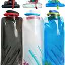 Jinora 3 Pack Collapsible Water Bottles for Travel 24oz Foldable Water Bottle with Leakproof Lid, 700ML Food-Grade Silicone Portable Reusable BPA-Free Water Bottle for Hiking,Sports,Camping,Biking