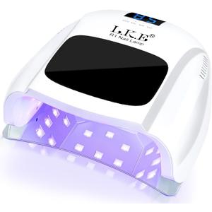 Cordless UV Nail Lamp, 80W Rechargeable UV Light for Gel Nails with Metallic Reflector Metal Base, Professional LED Nail Dryer Nail Tech Supplies Fast Curing Lamp for Salon or Home (Large)