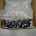 Lallisa 100 Pack 2ml Glass Vials with Screw Black Caps, Leakproof Small Glass Bottles Bulk, Mini Sample Vials with Plastic Stoppers for Essential Oils, Samples, DIY Crafts, Travel Containers