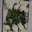 20PCS Artificial White Roses, 3.9'' Silk Flower Head Fake White Rose with Long Stems, Realistic Faux Roses Bouquet for DIY Wedding Home Party Office Decoration