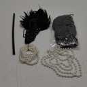 Jspupifip 9 Pcs 1920s Flapper Great Gatsby Accessories Roaring 20s Accessories for Women 1920s Costume Gatsby Headband Clutch