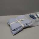 MooMee Bedding Sheet Set 100% Washed Cotton Linen Like Textured Breathable Durable Soft Comfy (Heathered Cornflower Blue, Twin)