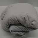 Chezmoi Collection Nora 3-Piece Ruffled Edge Trim Soft Washed Microfiber Comforter Set (Queen, Light Gray)