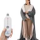 Wearable Heated Blanket with Foot Pocket & Sleeves, Electric Blanket Heated Robe for Women & Men, 5 Heat Settings, 3H Auto-Off, Machine Washable, ETL Certified, Gift-Ready, 50x70 inches, Light Grey