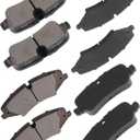 cciyu D1479 D1099 Front Rear Ceramic Brake Pads Kits 8pcs fit For 2010-2016 For Land Rover LR4,2010-2012 For Land Rover Range Rover,2010-2013 For Land Rover Range Rover Sport