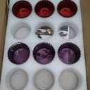 VOHO 4 Colors Tealight Candle Holder Fall Decor Set of 6, Votive Candle Holders for Table Centerpiece, Ribbed Tea Light Candle Holder Glass for Halloween/Thanksgiving/Christmas Decorations/Gifts