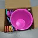 Holady 12 Pack 5'' Inch Sand Beach Buckets Pail with Beach Shovels,Sand Bucket Water Bucket for Beach Fun Great Summer Party Accessory