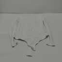 Chunpin Women's Square Neck Notch V Neck Long Sleeve Bodysuit Tops Double Lined Thong Bodysuit (Medium)