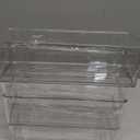 Hudgan 4 Pcs Storage Container Breastmilk for Fridge, Clear Organizer Bins for Milk Bags, Plastic Storage Bins for Freezer, Pantry, Bottles Bathroom, Vanity, Drawer and Yogurts