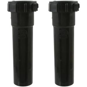Westbrass 109606-2 1-1/2" x 6" Poly Slip-Joint Bath Drain Waste Assembly Extension Tube, Black (2-Pack)