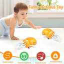 Baby Dancing Octopus Toy for 1 2 3 Year Old Boy Girl, Magical Musical Squid & Infant Tummy Time Toy, USB Rechargeable Crawling Baby Squid Toys for Walking Toddlers Interactive Gift