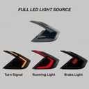 Sequential Dynamic LED Tail Lights for Honda Civic Sedan 2016-2021 10th - 1 Pair Smoked Assembly with Startup Animation | Direct Upgrade (Not Fit Hatchback, Sedan Only) (Racer)
