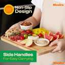 Riveira Two Tone Bamboo Wood Cutting Board  Versatile And Durable: Set Of 3 Pcs Rectangular Wooden Cutting Board  Natural Wooden Cutting Boards For Kitchen  Complete Bamboo Wooden Chopping Board