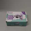 Door Lever Lock (1 Pack) Prevents Toddlers from Opening Doors. 3.25" L * 1.5" W * 4.5" H Easy One Hand Operation for Adults. Durable ABS with 3M Adhesive Backing. Simple Install, No Tools Needed.