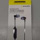 Acoustix Wireless Stereo Earbuds Bluetooth 5.0 In-Line Microphone Remote,  Black