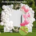 Arch Backdrop Stand and Cover Set 7.2FT/6.6FT/6FT, Gold Wedding Arch Frame with White Arch Cover Stretchy Spandex Wrinkle-Resistant, Wedding Arches for Ceremony Birthday Party Baby Shower