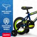 Huffy Upshot 12 Inch Boy's Bike for Kids, Removable Training Wheels, BMX Design, Designed for Growth, Durable Construction, EZ Build Assembly
