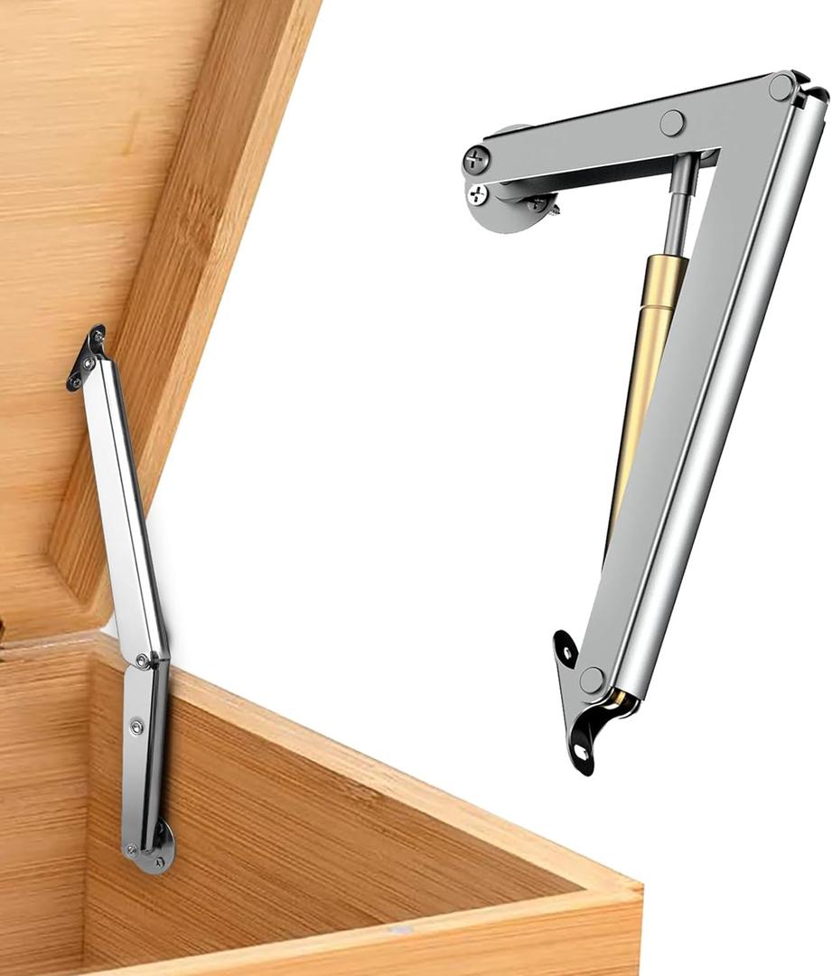 Box Hinges Soft Close,Soft Close Hinges for Toy Box, Soft Close Cabinet Hinges and Slow Closing Lid Support Hinge (1PCS 200N)