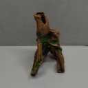 Aquarium Tree Stump Decor Resin Fish Tank Ornament with Hideout 6.7 Inch Simulated Sunken Wood for Aquatic Pets