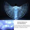Ragyzity LED Isis Wings Light Up Wings Glow Light Up Belly Dance Costumes, Led Butterfly Wings for Halloween Christmas